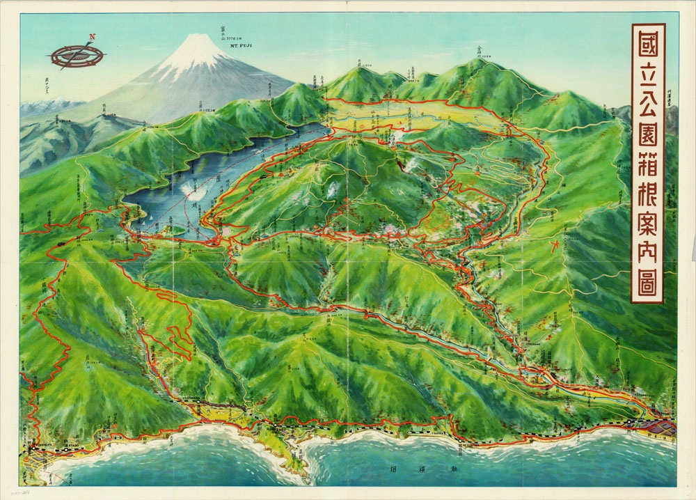 National Park Hakone Curtis Wright Maps