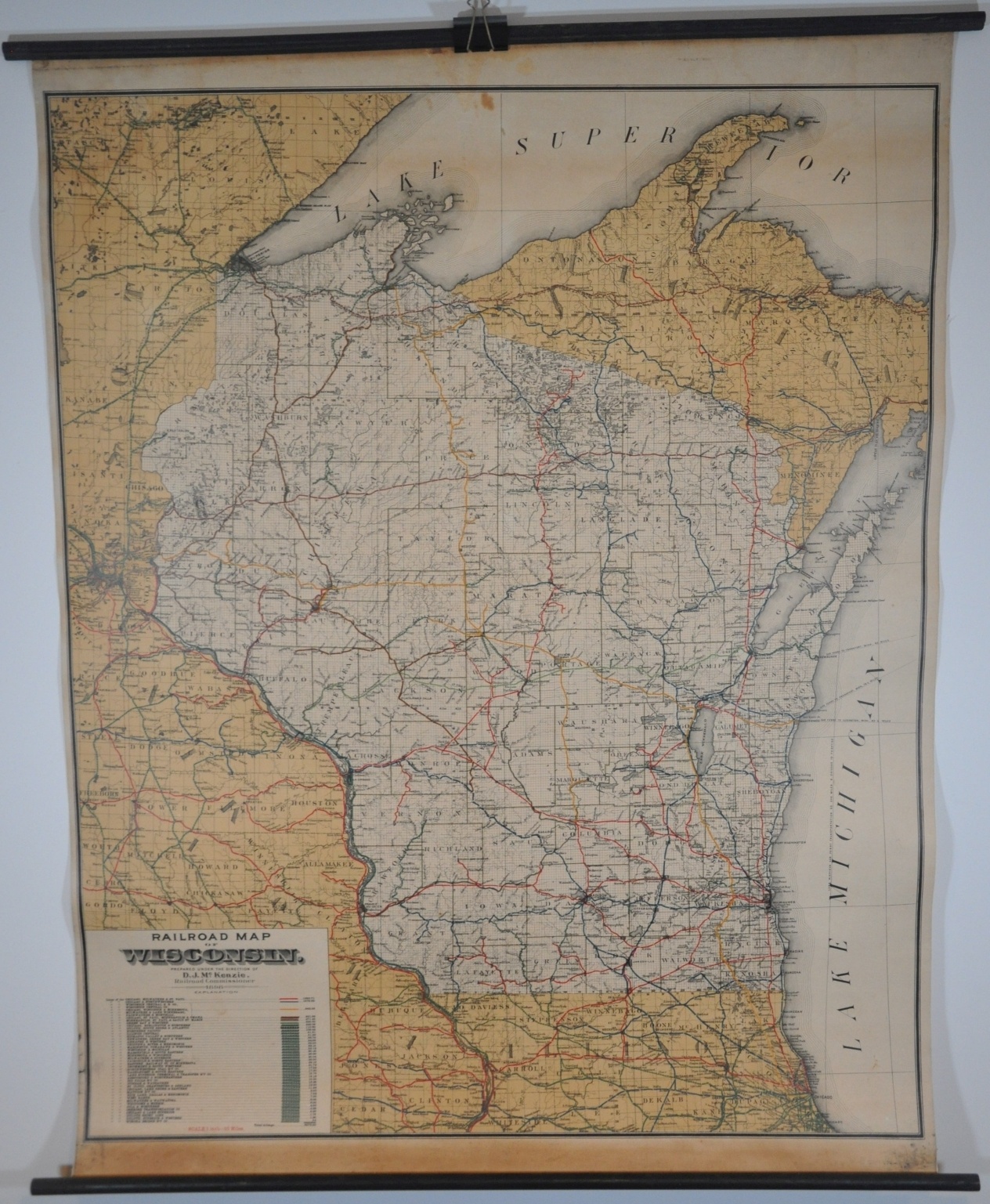 Railroad Map of Wisconsin – Curtis Wright Maps