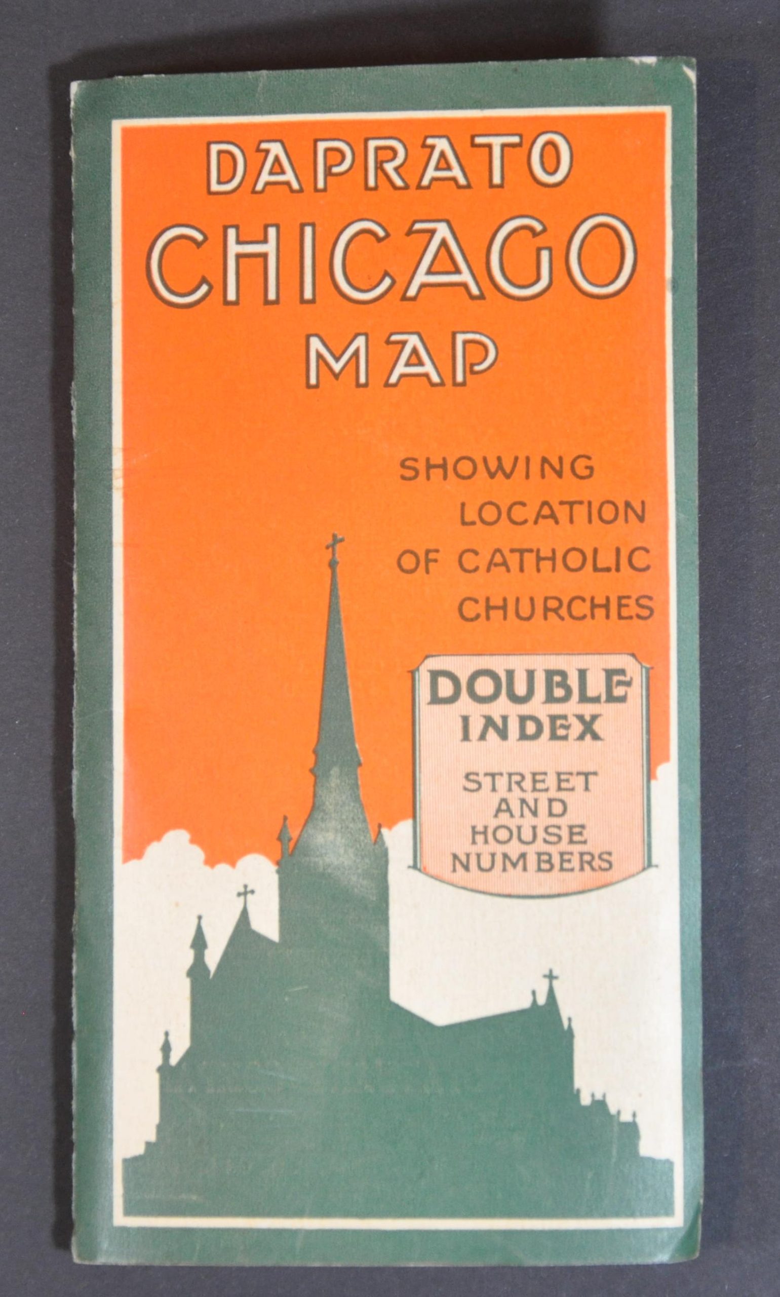 Daprato Map of Chicago Showing Location of All Catholic Churches ...