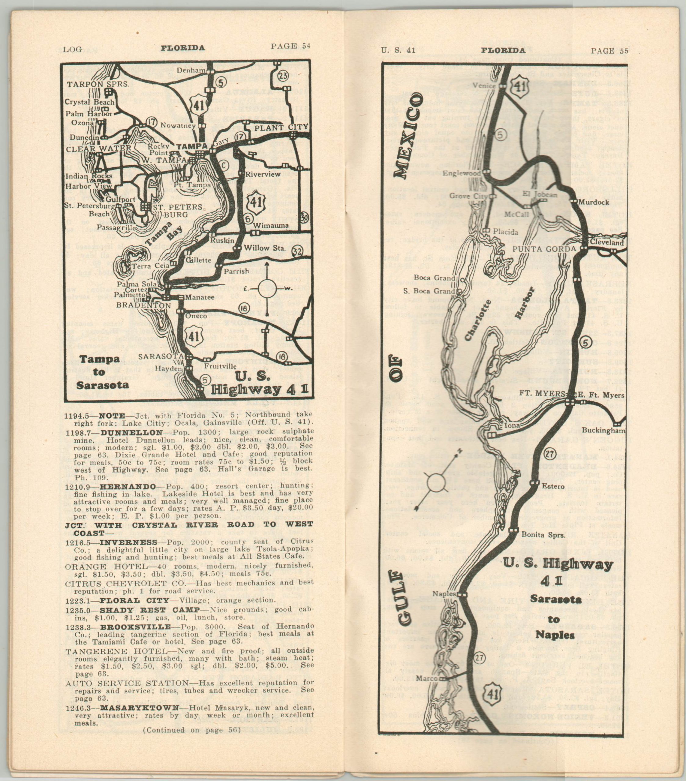 U.S. Highway 41 Log - Map - Guide - Curtis Wright Maps