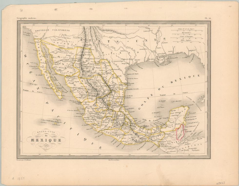 Etats-Unis du Mexique | Curtis Wright Maps