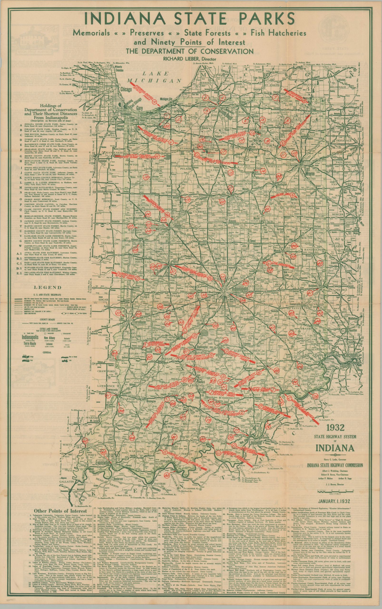 Indiana State Parks Curtis Wright Maps