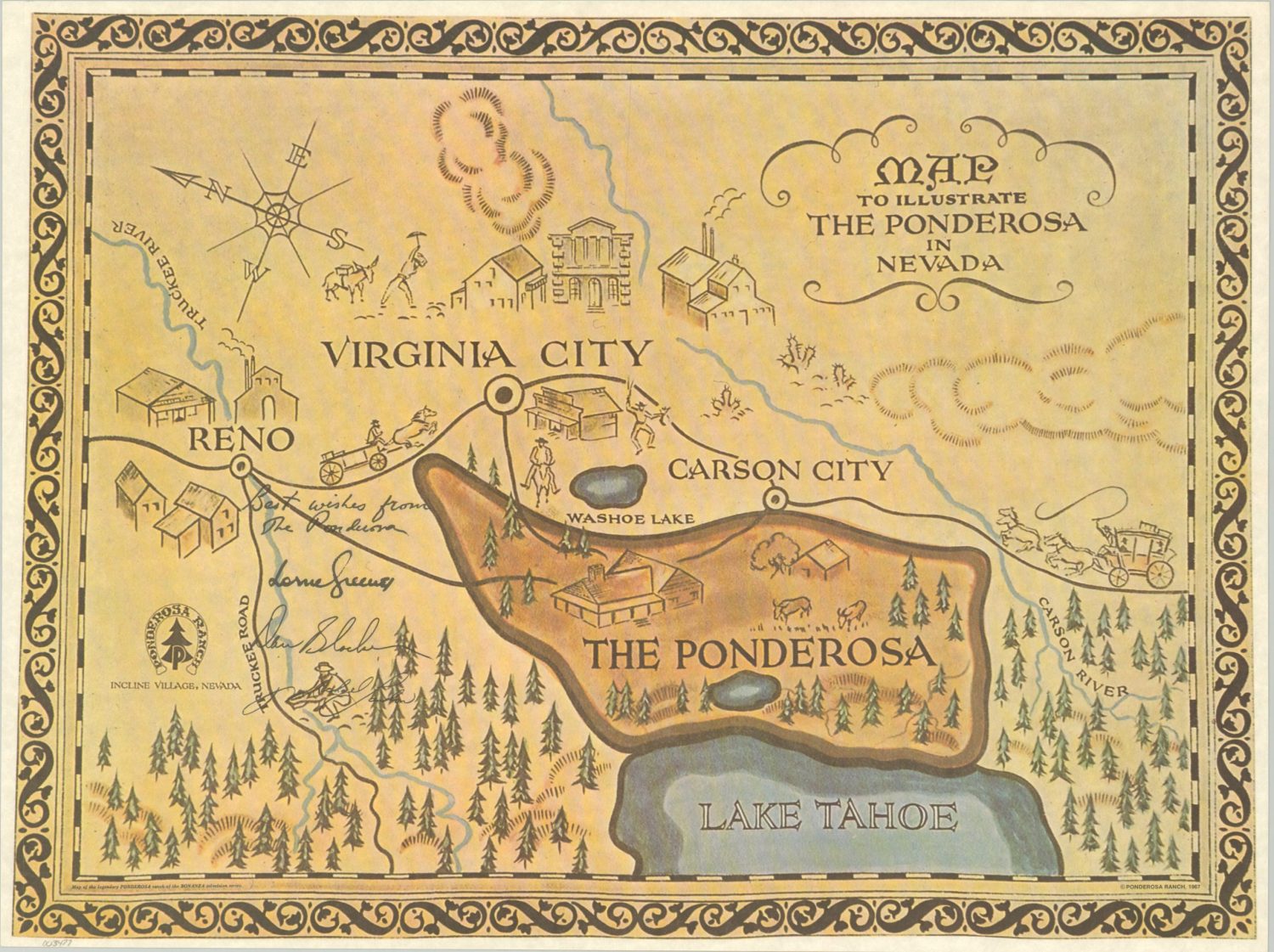MAP TO ILLUSTRATE THE PONDEROSA IN NEVADA