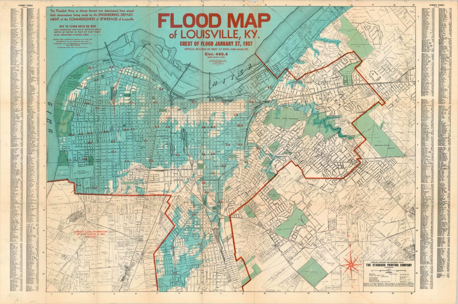 Flood Map of Louisville, KY – Curtis Wright Maps