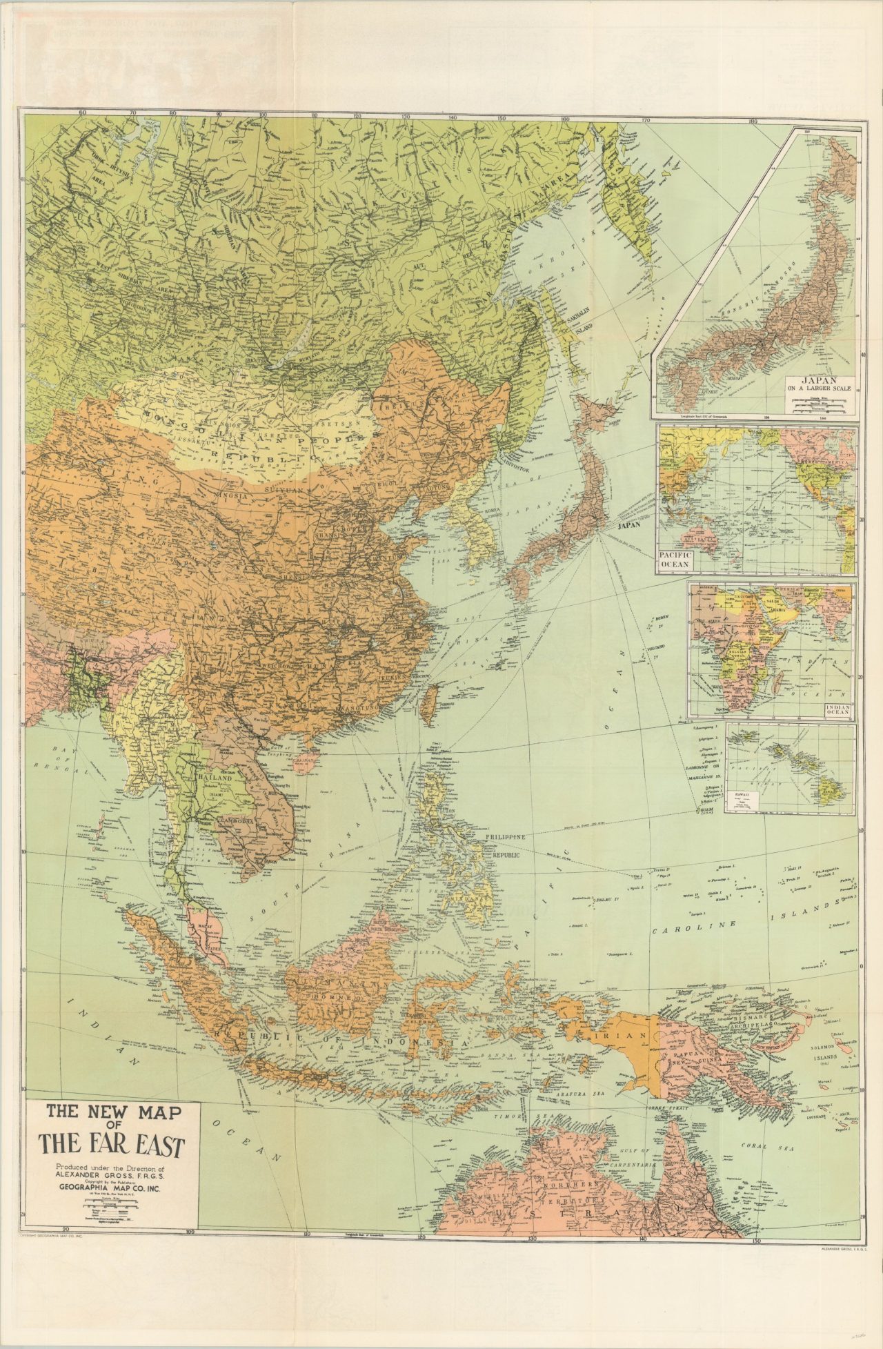 Large Scale Map of the Far East – Curtis Wright Maps