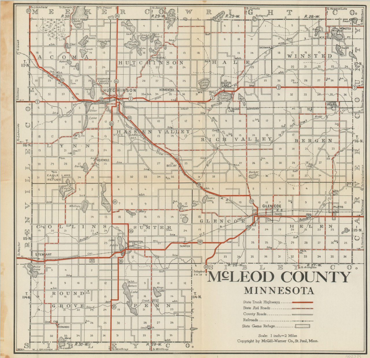 McLeod County Minnesota - Curtis Wright Maps