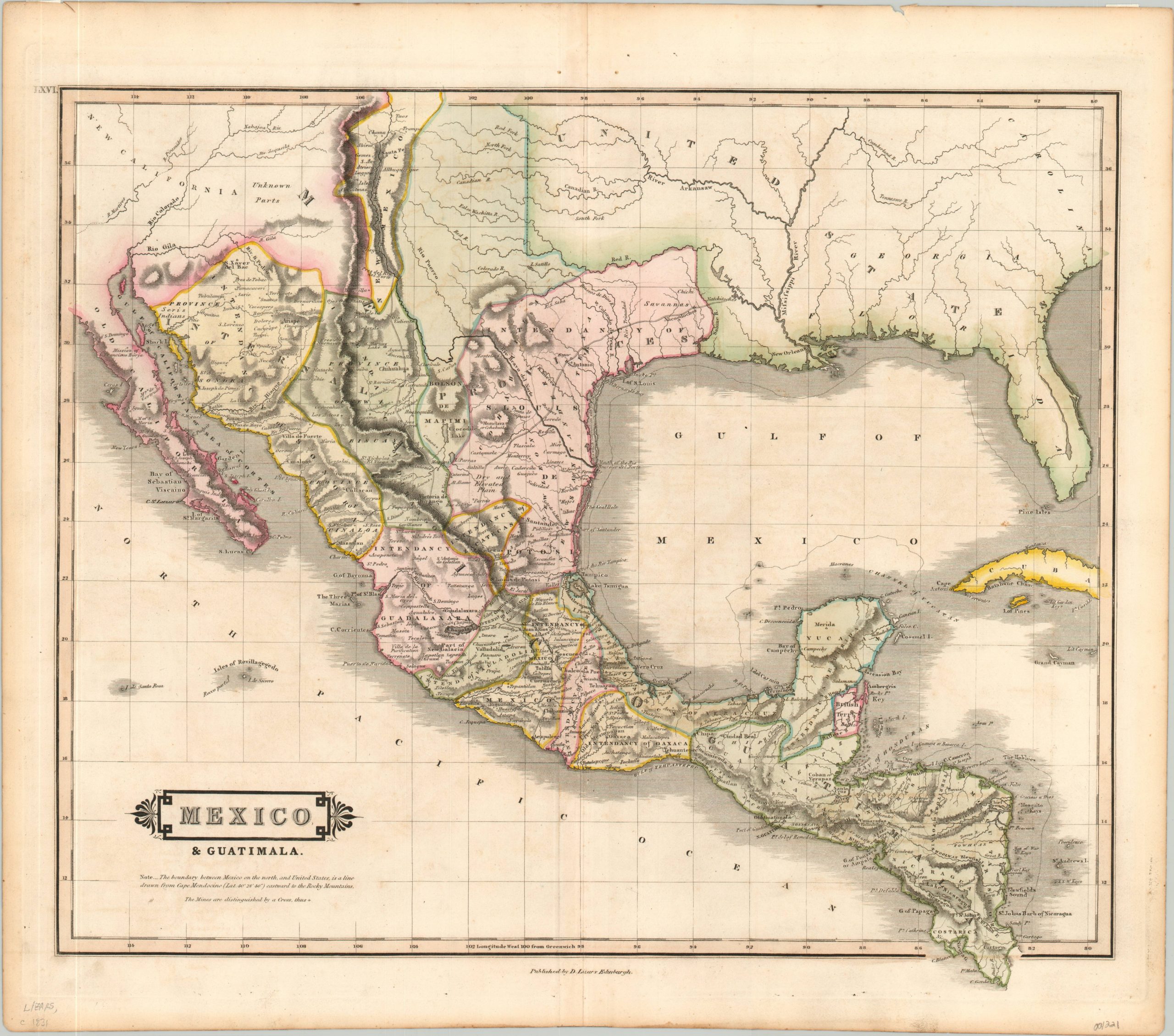 Mexico & Guatimala | Curtis Wright Maps