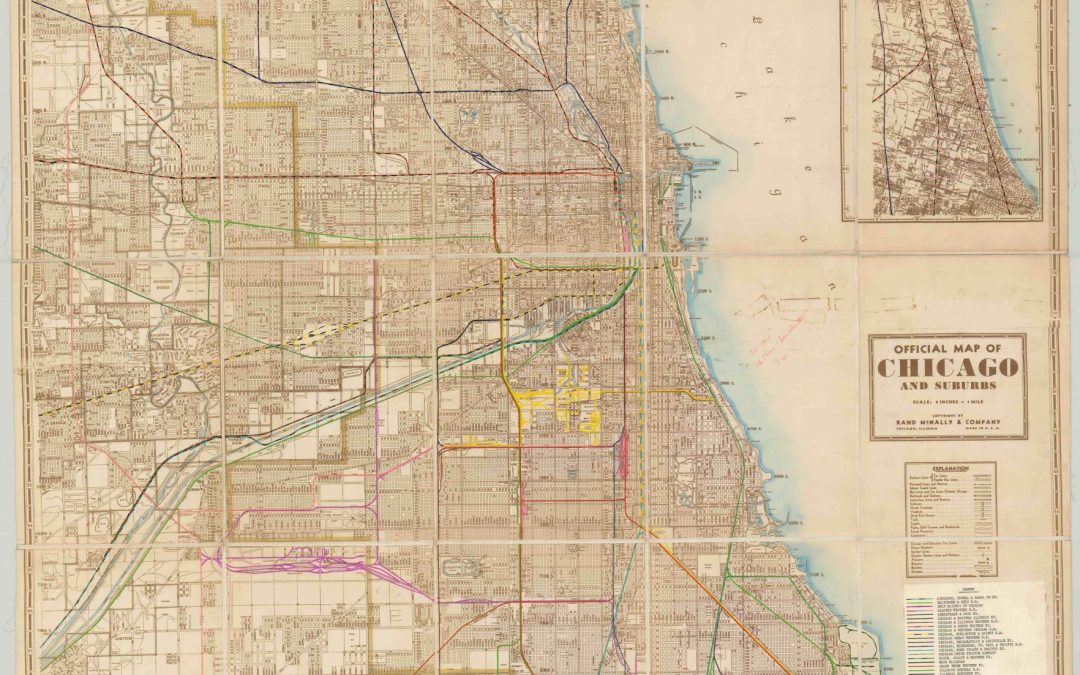 Official Map of Chicago and Suburbs