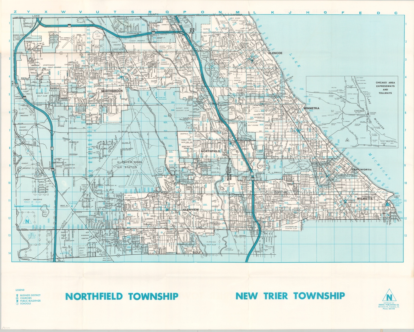 Street Map and Guide of the North Shore | Curtis Wright Maps