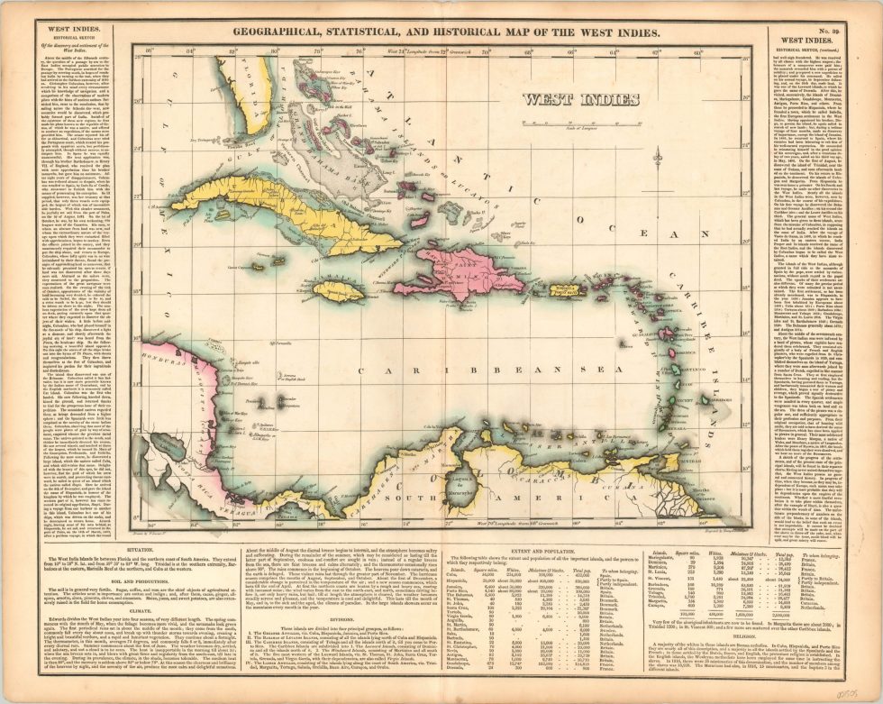 Geographical, Statistical, and Historical Map of the West Indies ...