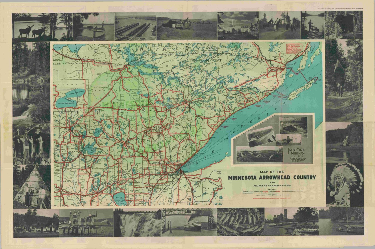 Map of Minnesota Arrowhead Country | Curtis Wright Maps