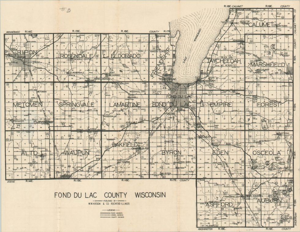 Fond Du Lac County Wisconsin | Curtis Wright Maps