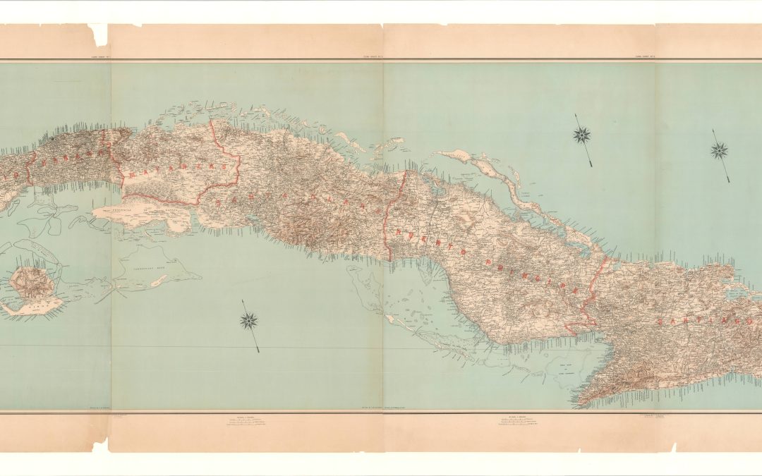 Military map of the island of Cuba