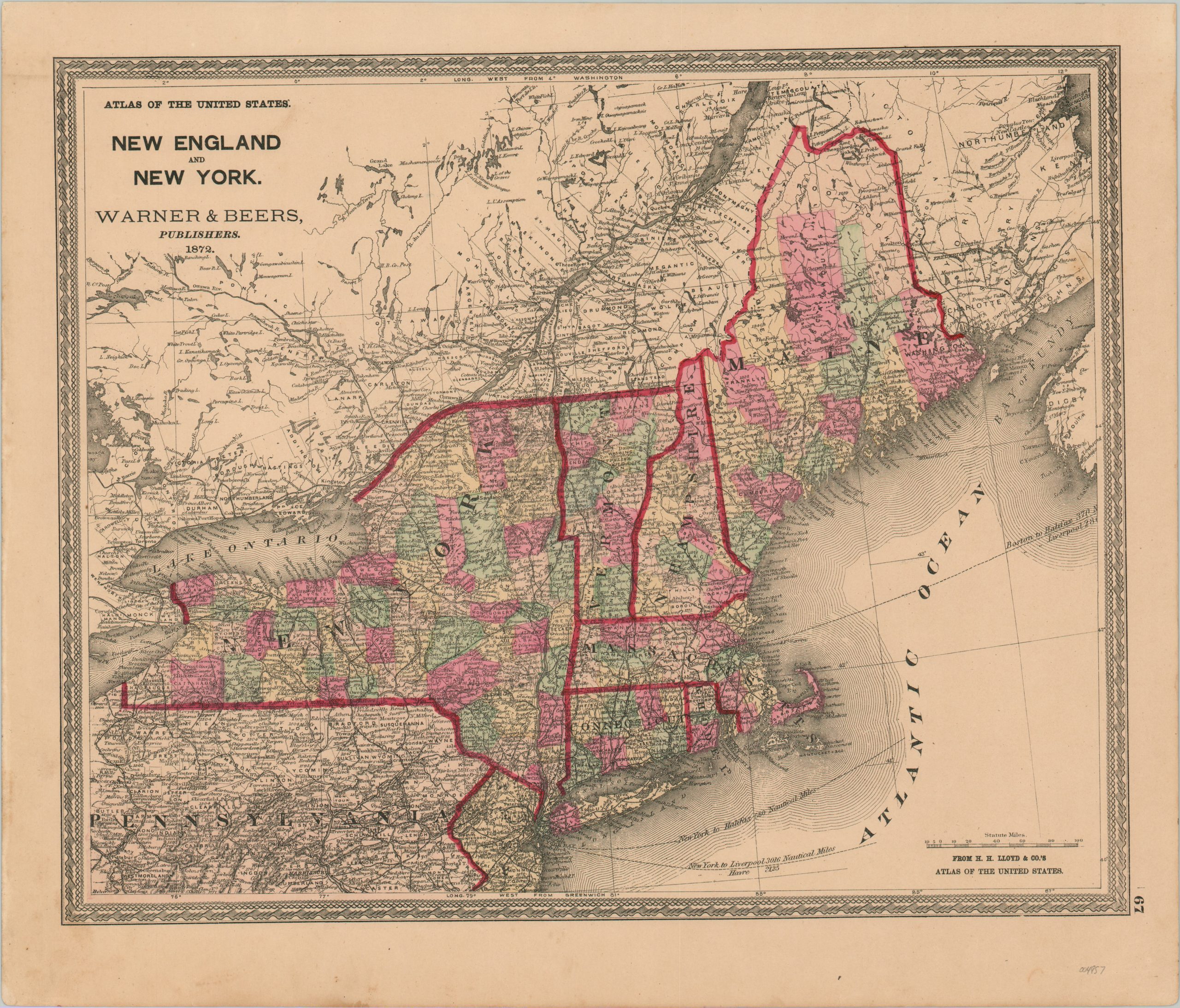 New England and New York – Curtis Wright Maps