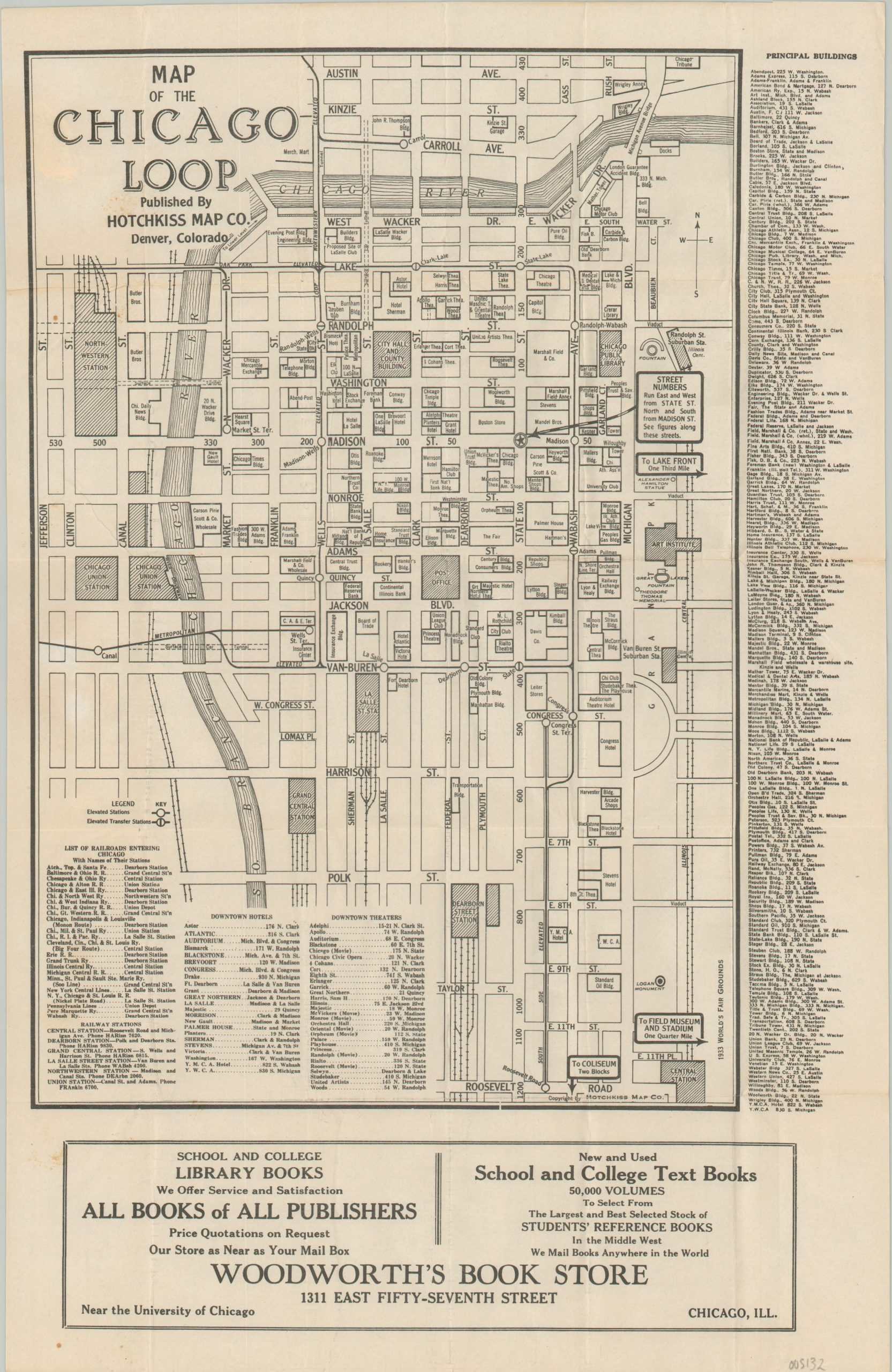 Map of the Chicago Loop | Curtis Wright Maps