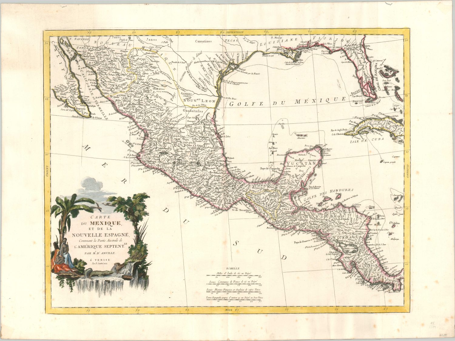 Carte du Mexique et de la Nouvelle Espagne | Curtis Wright Maps
