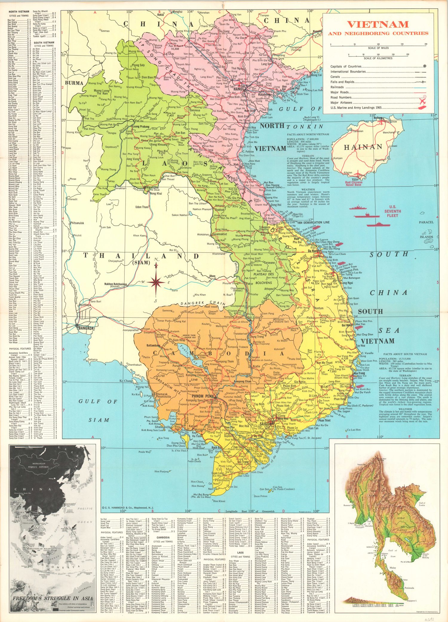 Vietnam and Neighboring Countries | Curtis Wright Maps
